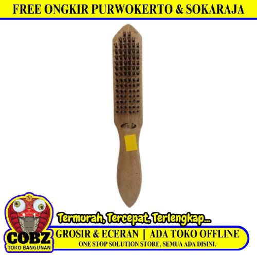 6 BARIS / G.D.O Sikat Kawat Bahan Pembersih Karat Gagang Kayu