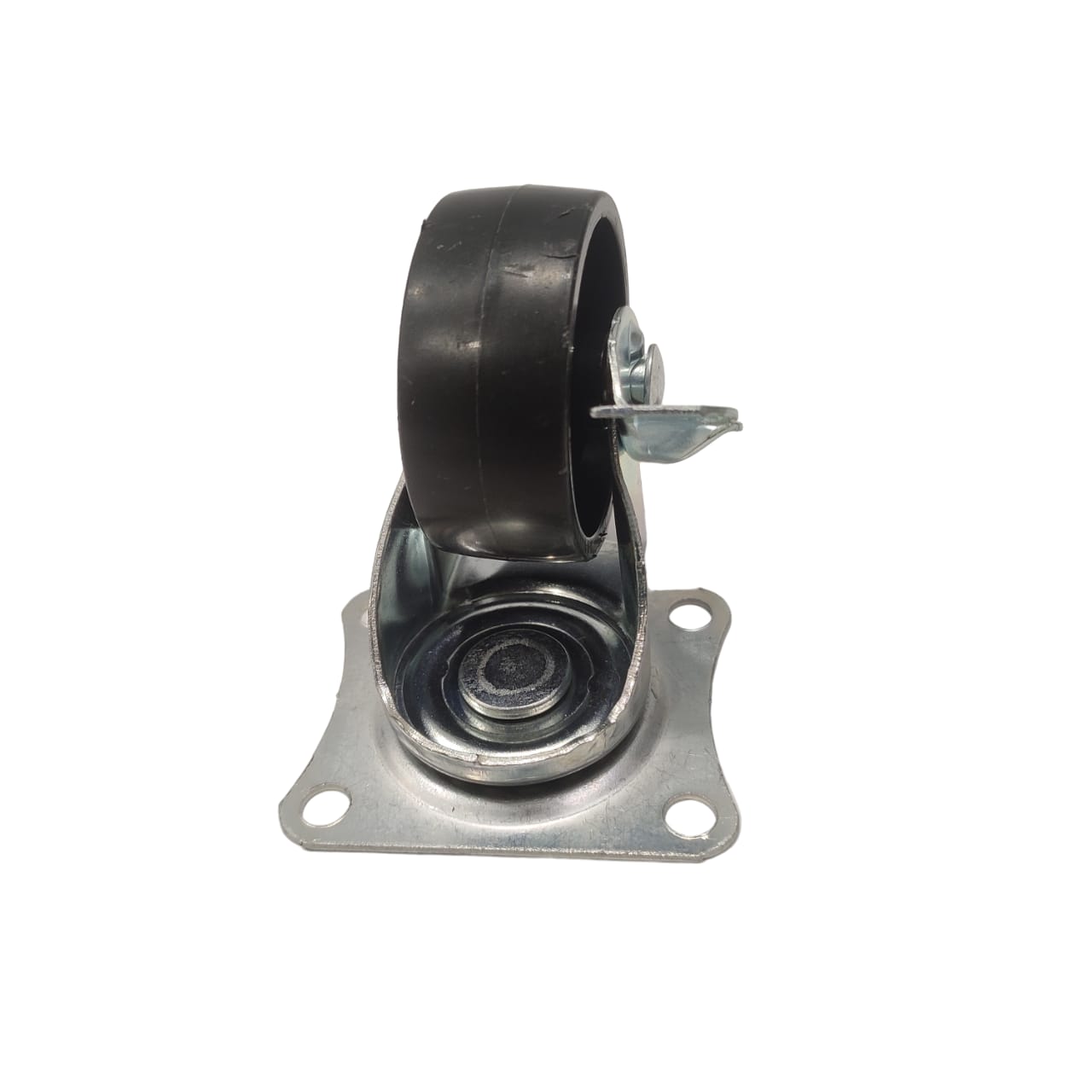 2 IN / TM Roda Hidup Trolly Rem Plat Nylon Hitam Rem