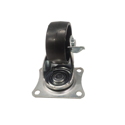 2 IN / TM Roda Hidup Trolly Rem Plat Nylon Hitam Rem