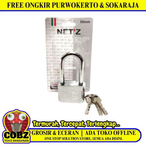 50 MM / NET'Z Gembok Pintu Pagar Padlock Anti Maling Leher Panjang
