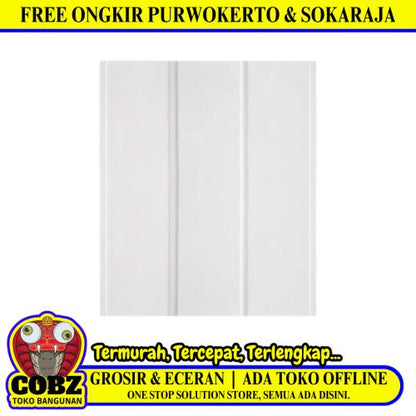 8 MM x 25 CM x 4 M / SHUNDA PLAFON KU.25.002 Plafon Gypsum GRC U PVC Hotstamping Lembar