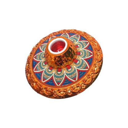 TRM 1828 Fitting Tempat Lampu Plafon Atap Tempel Motif Besar Gold