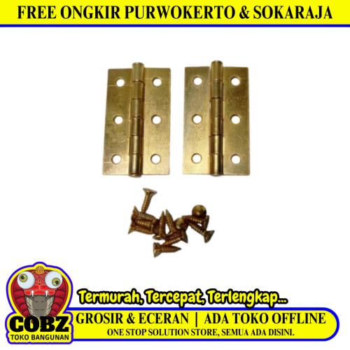 2 1/2 IN / GOMEO 01 Engsel Kupu Kupu Pintu Jendela Hinge Stainless Set