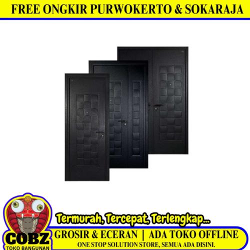 5 CM x 150 CM x 230 CM / FORTRESS BC PRIME 150.11 DOUBLE Pintu Kamar Mandi Baja Hitam Set
