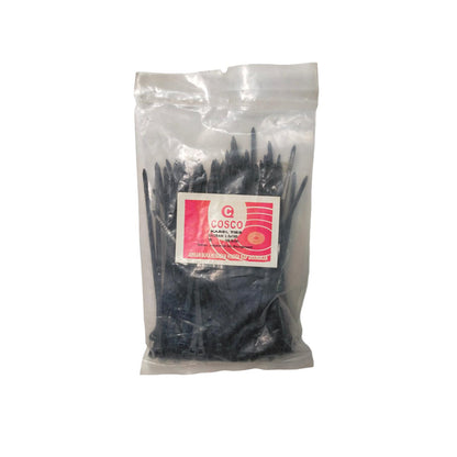 2.5 MM × 100 MM / COSCO Kabel Cable Ties Tali Ripet 10 CM Hitam Pack