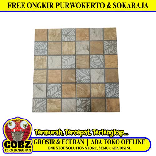 40 CM X 40 CM / ACCURA SIBERIA Keramik Lantai Teras Garasi Matte Brown Dus
