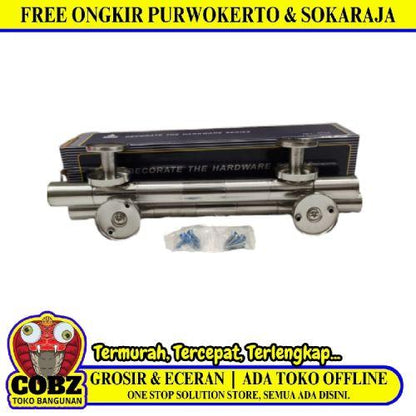 30 CM / SOBAR 802 Tarikan Pegangan Pull Handle Pintu SS Silver Set