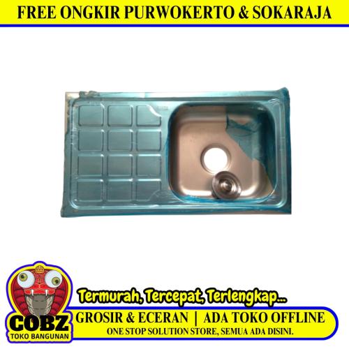 75CM x 42CM x 16CM / FAWI Bak Cuci Piring Washbak 1 Lubang + Acc Set