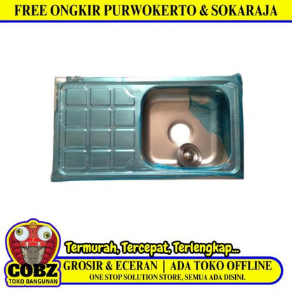 75CM x 42CM x 16CM / FAWI Bak Cuci Piring Washbak 1 Lubang + Acc Set