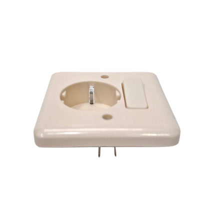 1 LUBANG / BRIGHT-G Stop Kontak + Saklar Single Tanam IB Inbow Putih