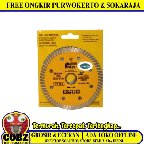 4 IN / NIKKEN Turbo Mata Gerinda Potong Keramik Diamond Cutting Wheel