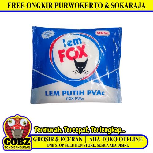600 GR / FOX Lem Putih PVAc Untuk Kayu Kertas Campuran Plamir