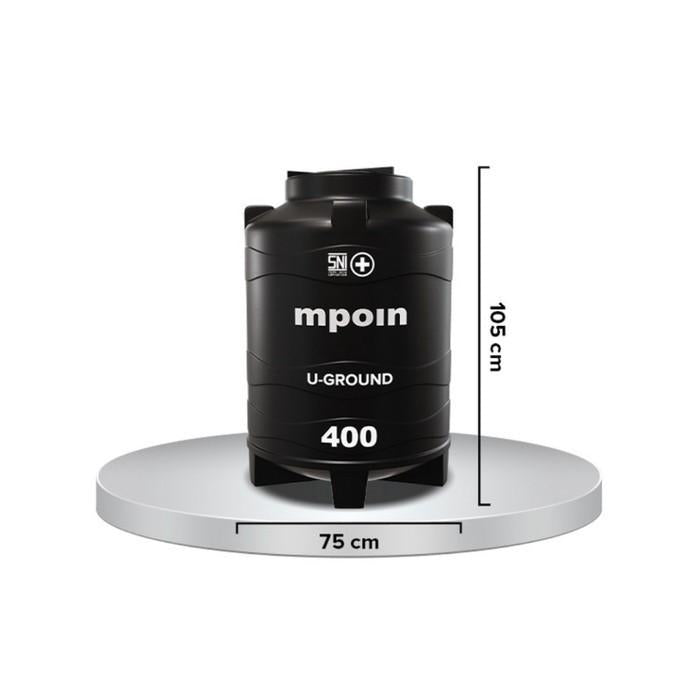 340 L / MPOIN + UGROUND UG400 Water Torrent Tangki Tandon Air PVC Green Set