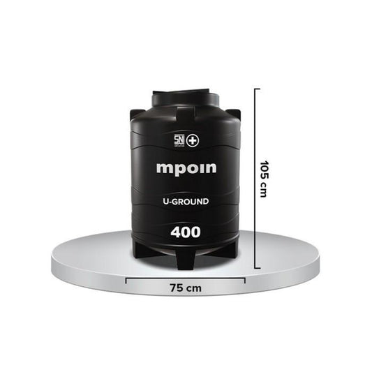 340 L / MPOIN + UGROUND UG400 Water Torrent Tangki Tandon Air PVC Green Set