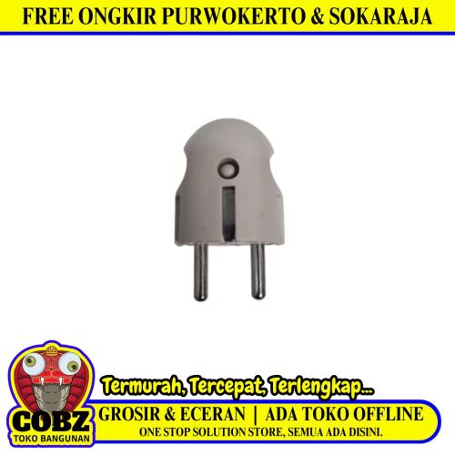 OMI Steker Jek Colokan Kabel Listrik Cowok Male Bulat Putih