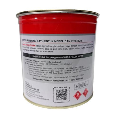 1 KG / IMPRA WOOD FILLER Cat Dasar Plamir Kayu Sealer Primer Wood Paint Kaleng