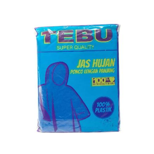 SIZE OS / TEBU Jas Hujan Mantel Ponco Lengan Panjang Plastik PVC