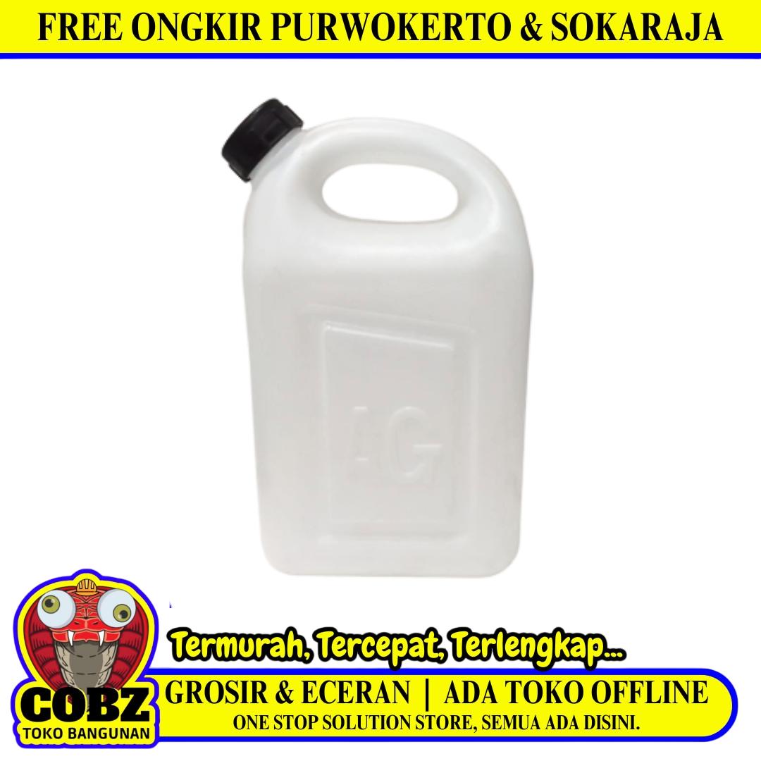 2.5 L / AG Jerigen Jeligen Drigen Botol Plastik PVC Putih