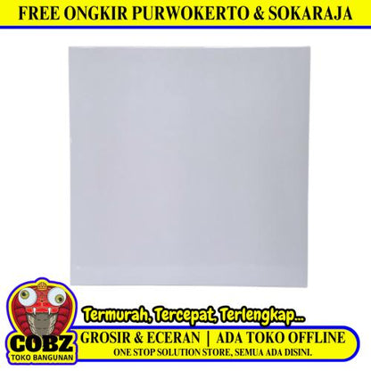 50 CM x 50 CM / MUSTIKA M50PLI LWH Keramik Lantai Rumah Glossy White Dus