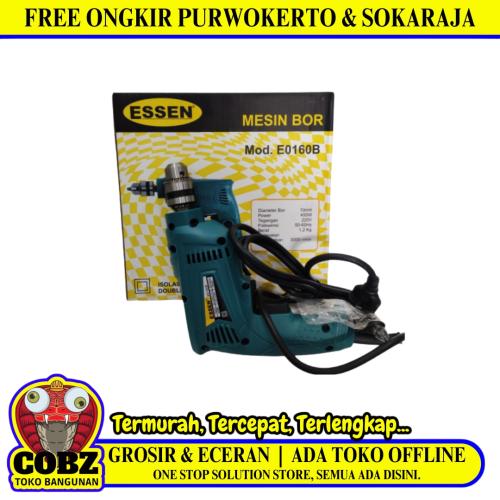 ESSEN EO160B 10 Mesin Bor Tangan Drill 2 Way Kabel Set