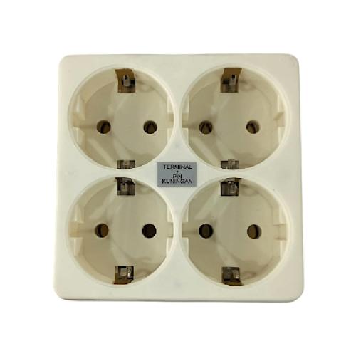 4 LUBANG / LOYAL Steker Stop Kontak Colokan Serbaguna 4 in 1 4 LUBANG