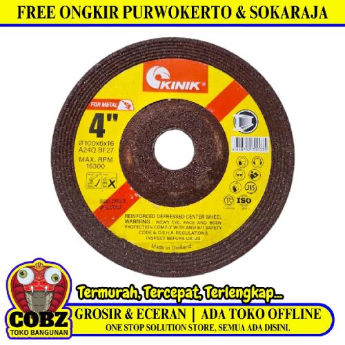 4 IN / KINIK A24Q  Metal Grinding Mata Gerinda Poles Asah Besi