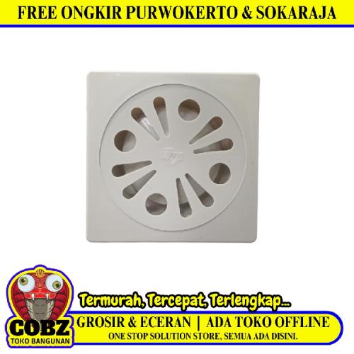 4 IN / GNP Saringan Got Leher Pendek Floor Drain PVC Putih