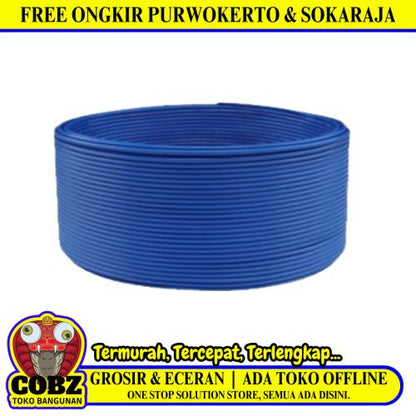 1 INTI x 4 MM x 50 M / KITANI NYA Tunggal Kabel Tembaga SNI Biru Roll