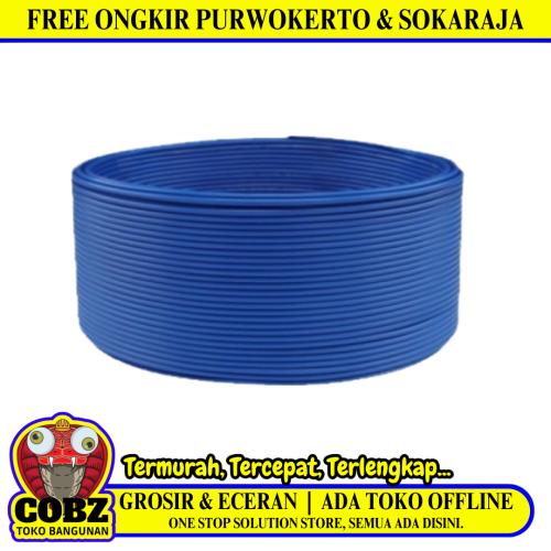 1 INTI x 4 MM x 50 M / KITANI NYA Tunggal Kabel Tembaga SNI Biru Roll