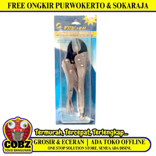 10 IN / FREDER Tang Buaya Jepit Jaw Locking Grip Pliers Gagang Besi