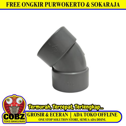 2 1/2 IN / RUCIKA D-45L Elbow Knee Keni 45 Derajat Fitting Pipa PVC