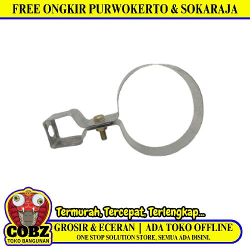 4 IN / TM Klem Pipa Gantung Hanger Clamp Galvanis Tipis