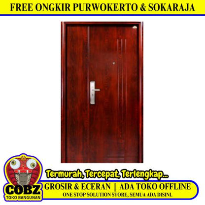 5 CM x 120 CM x 210 CM / FORTRESS FORT 120.12 MOM & SON Pintu Baja Coklat Set