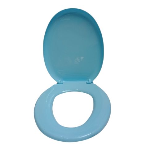 TECHPLAS Tutup Kloset Duduk Monoblok Seat Cover Standard PVC Biru Set