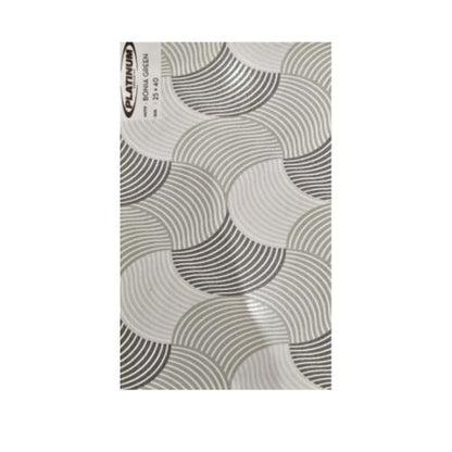 25 CM x 40 CM / PLATINUM BONIA Keramik Dinding Kamar Mandi Glossy Green Dus