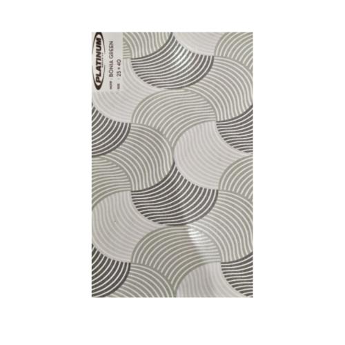 25 CM x 40 CM / PLATINUM BONIA Keramik Dinding Kamar Mandi Glossy Green Dus