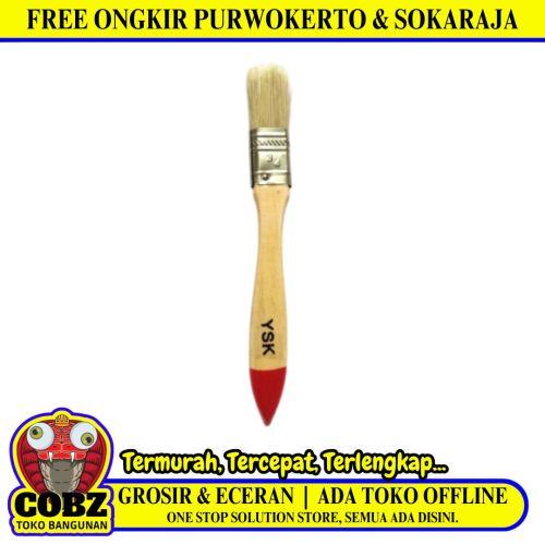 3/4 IN / YSK Kuas Cat Tembok Kayu Besi Air Acrylic Paint Brush