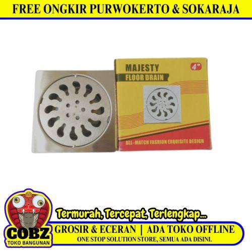 4 INCH / MAJESTY Saringan Got Leher Pendek Floor Drain Stainless