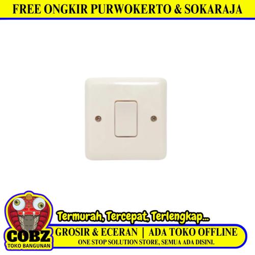 DEXTA DX-801 Saklar Tunggal Single Engkel 1 Gang Tanam IB Inbow Cream