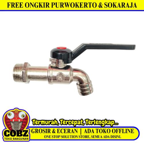 1/2 IN / HENDSO Kran Air Tembok Taman Bola Ball Valve Stainless