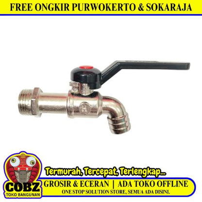 1/2 IN / HENDSO Kran Air Tembok Taman Bola Ball Valve Stainless