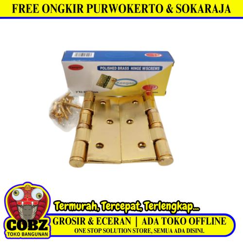 3 IN / KEENGAN Engsel Kupu Kupu Pintu Jendela Hinge Stainless Set