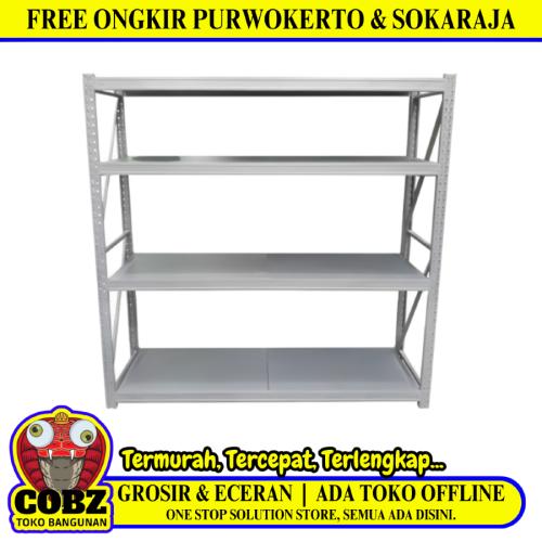 LB 60 CM x L 200 CM x T 200 CM / TM RD 33 Rak Gudang Susun Industri Abu Set