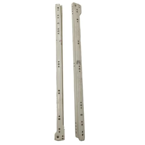 50 CM / HUBEN Rel Laci Roda Drawer Slide Single Track Putih Set