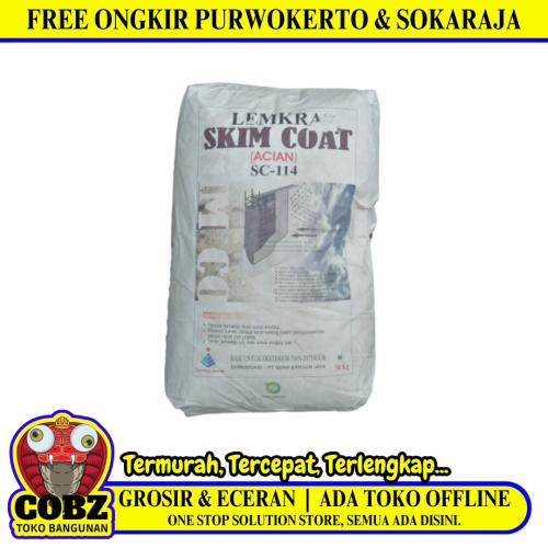 30 KG / LEMKRA SKIM COAT SC - 114 Semen Instant Acian Lantai Sak