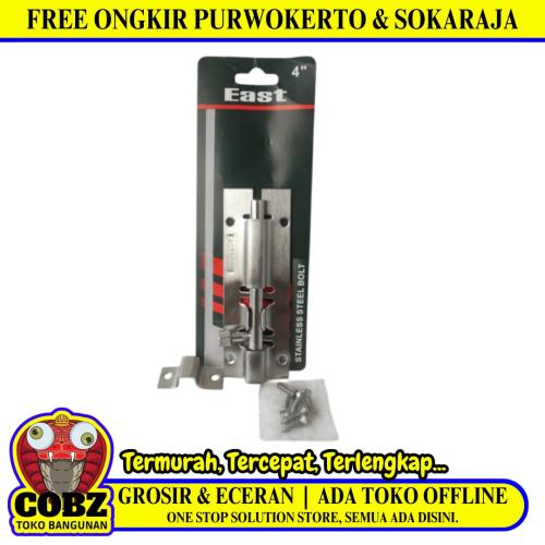 4 INCH / EAST Grendel Kunci Slot Pintu Jendela Stainless