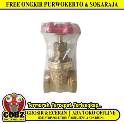 3/4 IN / ONDA Stop Kran Drat Dalam Ball Valve Putar Kuningan