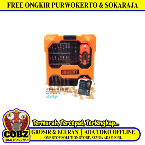 JAKEMY JM8160 Obeng Reparasi Jam HP Komputer Kacamata 33 Pcs Set