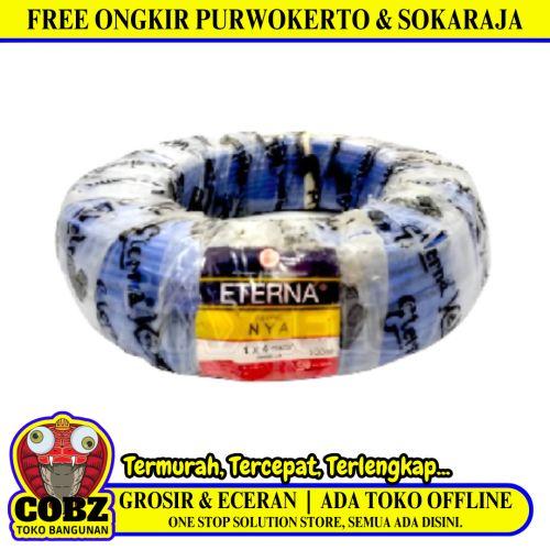 1 INTI x 4 MM x 100 M / ETERNA NYA Tunggal Kabel Tembaga SNI Biru Roll