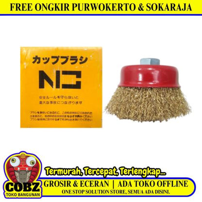 3 IN / KING ELGLADIO  Sikat Kawat Bengkok Kuningan Pembersih Karat Kerak